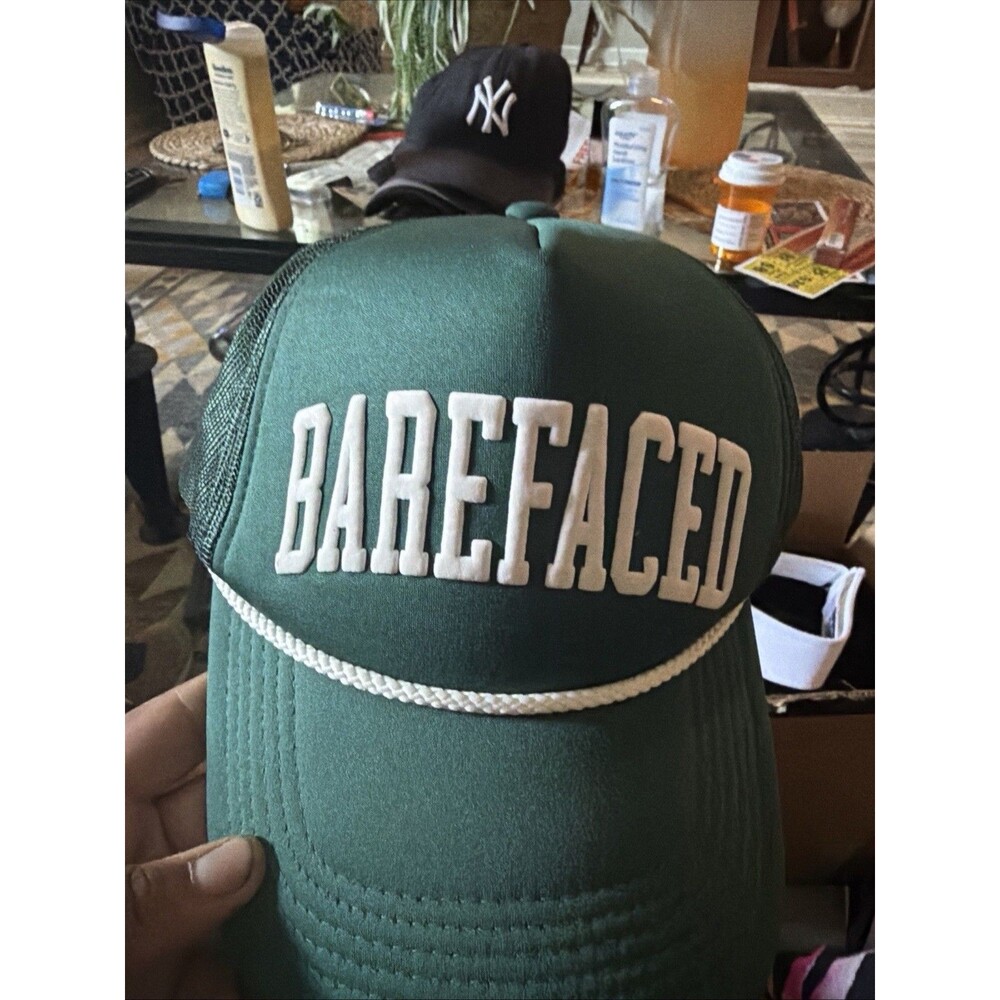 Barefaced No Sun Club Hat Cap Snap Back Women Green Skincare Beach Rope Trucker